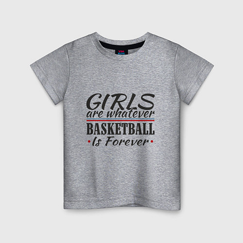 Детская футболка Girls & Basketball / Меланж – фото 1