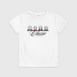 Футболка хлопковая детская Классики, цвет: белый