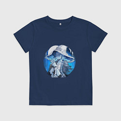 Футболка хлопковая детская Ведьма Ренни, цвет: тёмно-синий