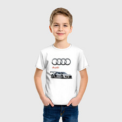 Футболка хлопковая детская Audi Germany, цвет: белый — фото 2