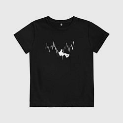 Футболка хлопковая детская АЛИПИНИЗМ В СЕРДЦЕ, цвет: черный