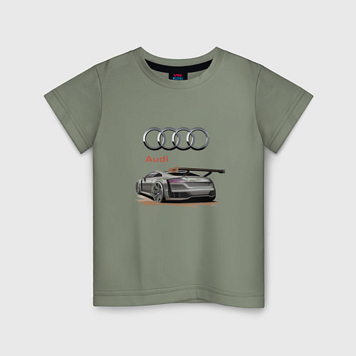 Детская футболка Audi Racing team / Авокадо – фото 1