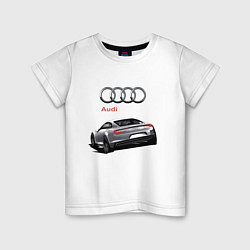 Футболка хлопковая детская Audi Prestige Concept, цвет: белый