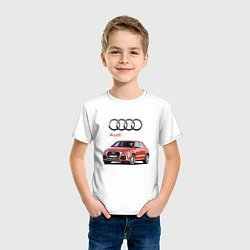 Футболка хлопковая детская Audi Germany Prestige, цвет: белый — фото 2