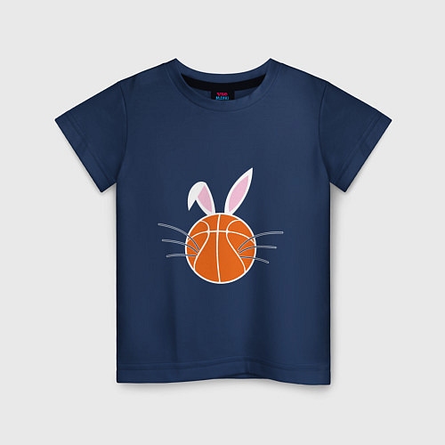 Детская футболка Basketball Bunny / Тёмно-синий – фото 1