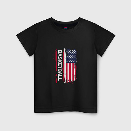 Детская футболка Basketball USA / Черный – фото 1