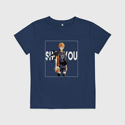 Футболка хлопковая детская Shouyou art, цвет: тёмно-синий