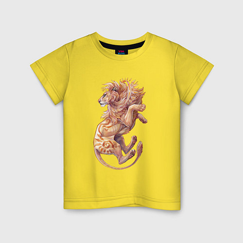 Детская футболка Солнечный лев / Желтый – фото 1