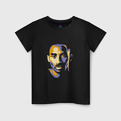 Футболка хлопковая детская Kobe Face, цвет: черный