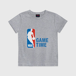 Футболка хлопковая детская NBA Game Time, цвет: меланж
