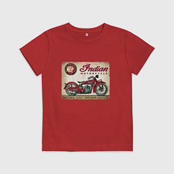 Футболка хлопковая детская Indian motorcycle 1901, цвет: красный