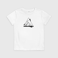 Футболка хлопковая детская Лунные Точечки, цвет: белый