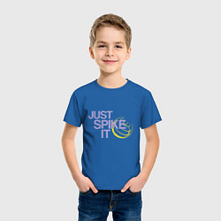 Футболка хлопковая детская Just Spike It, цвет: синий — фото 2