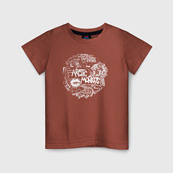 Футболка хлопковая детская Arctic Monkeys, цвет: кирпичный