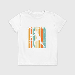 Футболка хлопковая детская Volley Game, цвет: белый