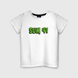 Футболка хлопковая детская SUM41 LOGO, цвет: белый