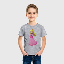 Футболка хлопковая детская Принцесса Персик Super Mario, цвет: меланж — фото 2