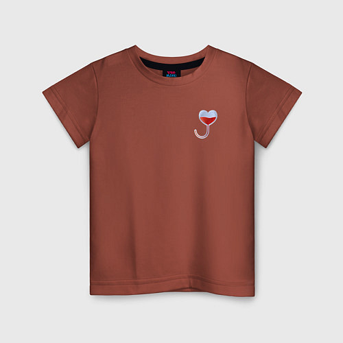 Детская футболка Твое сердце / Кирпичный – фото 1