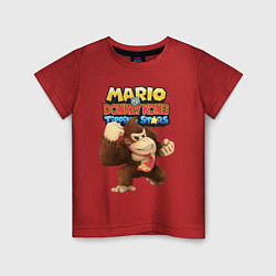 Футболка хлопковая детская Mario Donkey Kong Nintendo Gorilla, цвет: красный