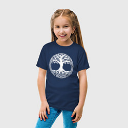 Футболка хлопковая детская Мировое Дерево Славян, цвет: тёмно-синий — фото 2
