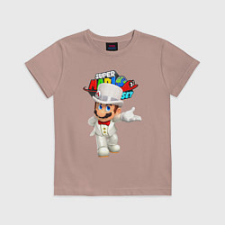 Футболка хлопковая детская Super Mario Odyssey Nintendo, цвет: пыльно-розовый