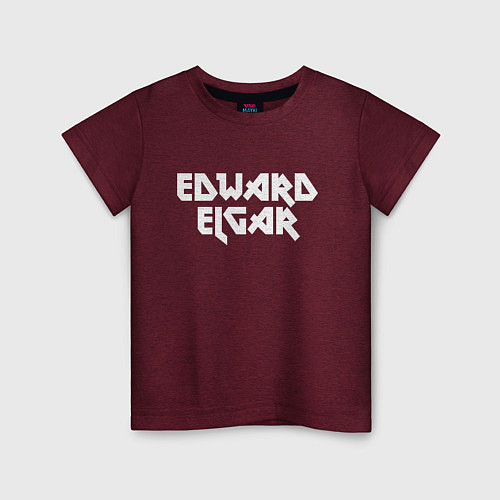 Детская футболка Эдуард Элгар / Меланж-бордовый – фото 1