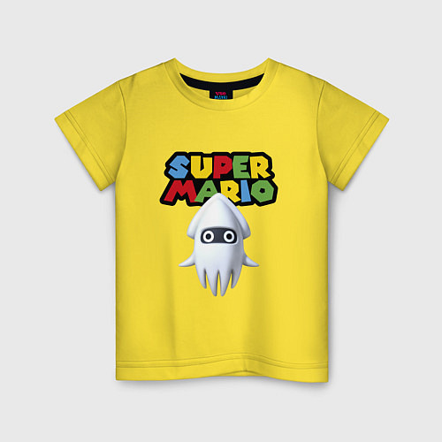 Детская футболка Blooper Super Mario Nintendo Video game / Желтый – фото 1