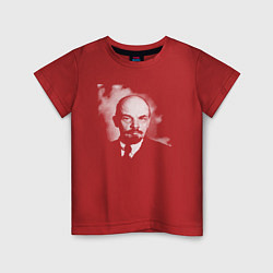 Футболка хлопковая детская Владимир Ленин, цвет: красный