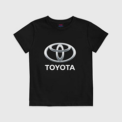 Футболка хлопковая детская TOYOTA 3D Logo, цвет: черный
