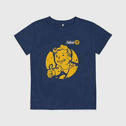 Футболка хлопковая детская FALLOUT, цвет: тёмно-синий