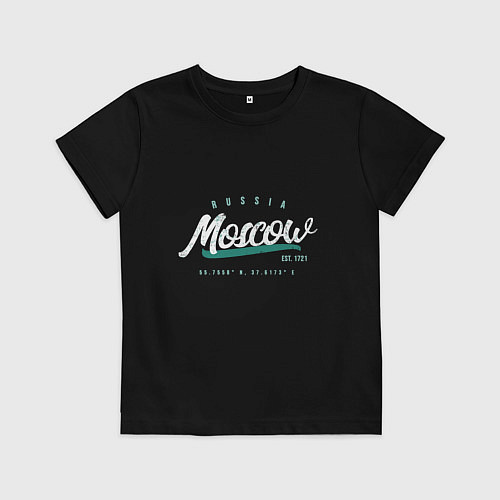 Детская футболка Москва Россия / Черный – фото 1