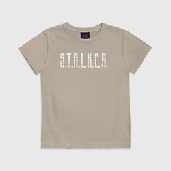 Футболка хлопковая детская S T A L K E R - Logo, цвет: миндальный