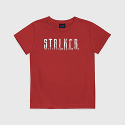 Футболка хлопковая детская S T A L K E R - Logo, цвет: красный