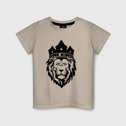 Футболка хлопковая детская Lion one king, цвет: миндальный