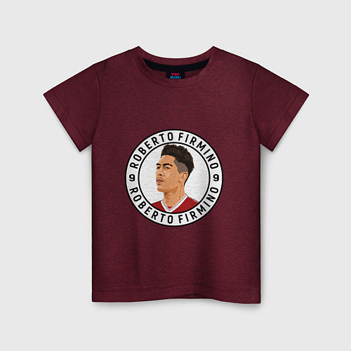 Детская футболка Firmino Liverpool / Меланж-бордовый – фото 1
