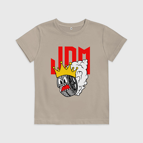 Детская футболка JDM Wheel King / Миндальный – фото 1