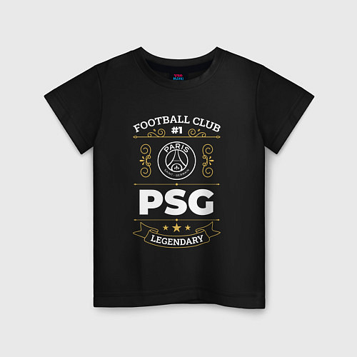 Детская футболка PSG FC 1 / Черный – фото 1