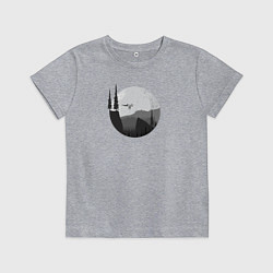 Футболка хлопковая детская Давай через овраг, цвет: меланж