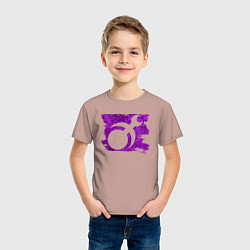 Футболка хлопковая детская Знак Слаанеш пятно, цвет: пыльно-розовый — фото 2