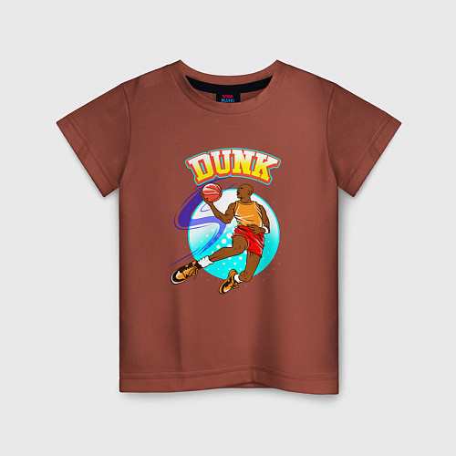 Детская футболка Dunk баскетболист / Кирпичный – фото 1