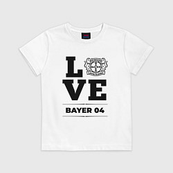 Футболка хлопковая детская Bayer 04 Love Классика, цвет: белый