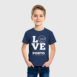 Футболка хлопковая детская Porto Love Classic, цвет: тёмно-синий — фото 2