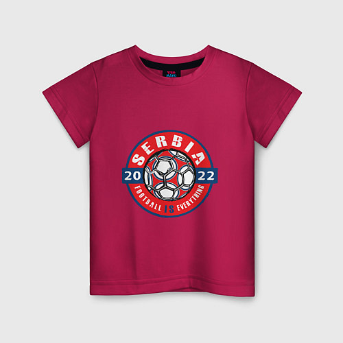 Детская футболка Serbia 2022 / Маджента – фото 1