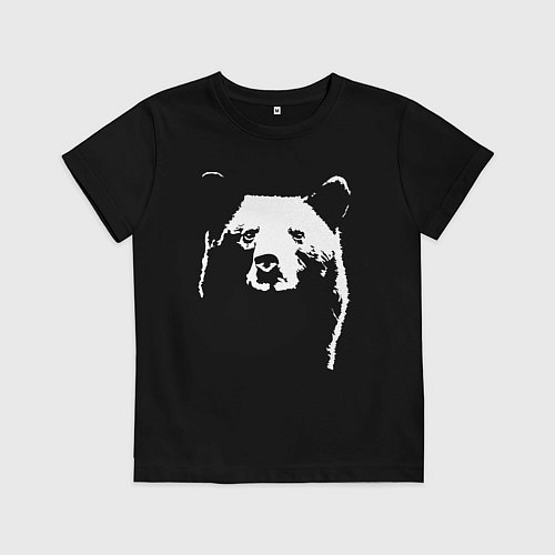 Детская футболка Медвежий лик / Черный – фото 1