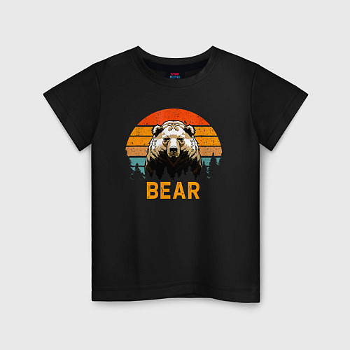 Детская футболка BEAR МЕДВЕДЬ / Черный – фото 1