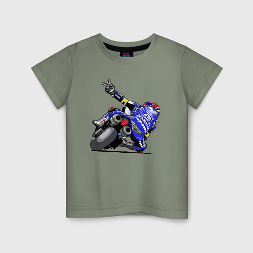 Детская футболка Yamaha racing team Racer / Авокадо – фото 1