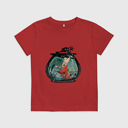 Футболка хлопковая детская Хорнет и ткачи, цвет: красный