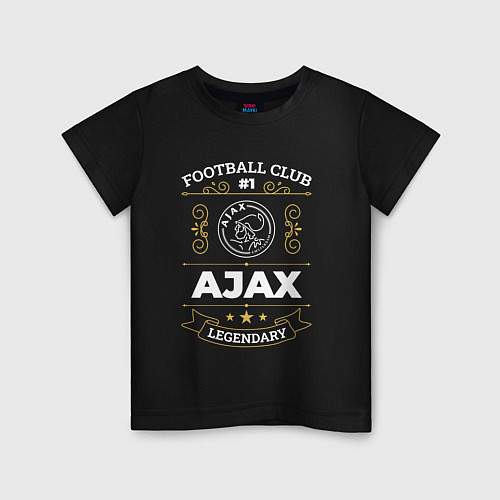 Детская футболка Ajax: Football Club Number 1 / Черный – фото 1