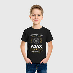 Футболка хлопковая детская Ajax: Football Club Number 1, цвет: черный — фото 2