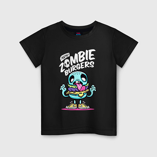 Детская футболка Zombie burgers Зомби-бургеры / Черный – фото 1